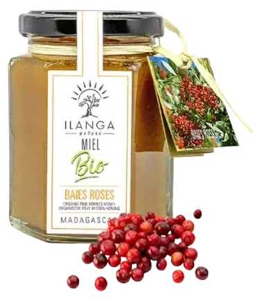 Miel baies roses